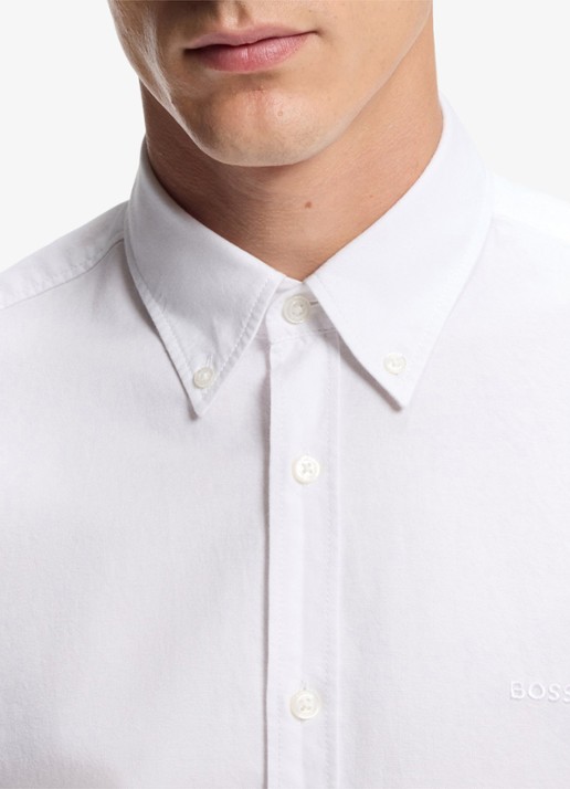 BOSS Rickert regular fit overhemd van  katoen - detail 4 wit