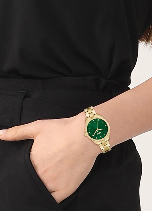 BOSS Sage horloge HB1502729 - voorkant 4 goud