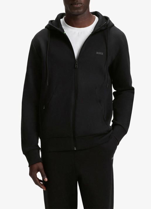 BOSS Saggy sweatvest met logo