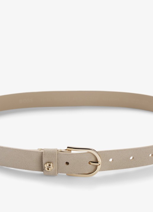 BOSS Scarlet riem van kalfsleer - detail 5 beige