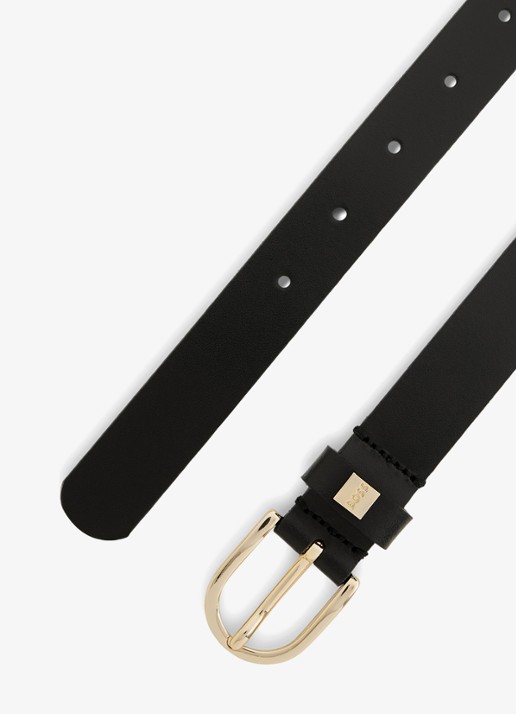 BOSS Scarlet riem van leer - detail 4 zwart