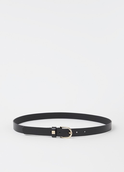 BOSS Scarlet riem van leer - voorkant 2 zwart