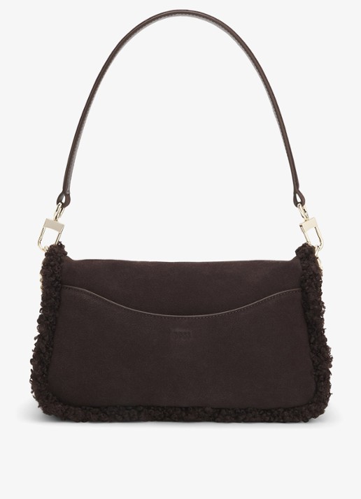 BOSS Schoudertas met logo - achterkant 4 dark brown-208 / bruin