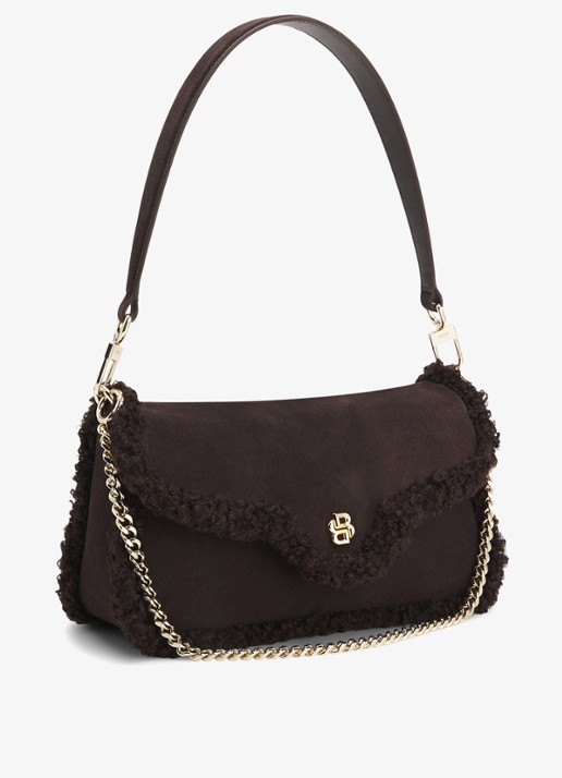 BOSS Schoudertas met logo - detail 3 dark brown-208 / bruin