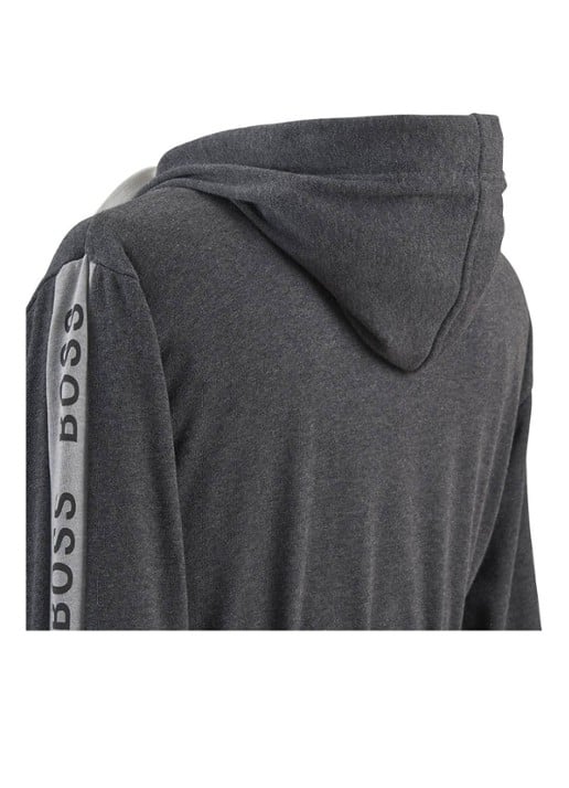 BOSS Sen badjas in katoenblend - 375g/m² - detail 4 antraciet