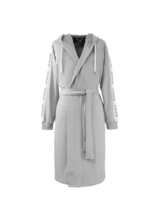 BOSS Sen badjas in katoenblend - 375g/m² - detail grijsmele