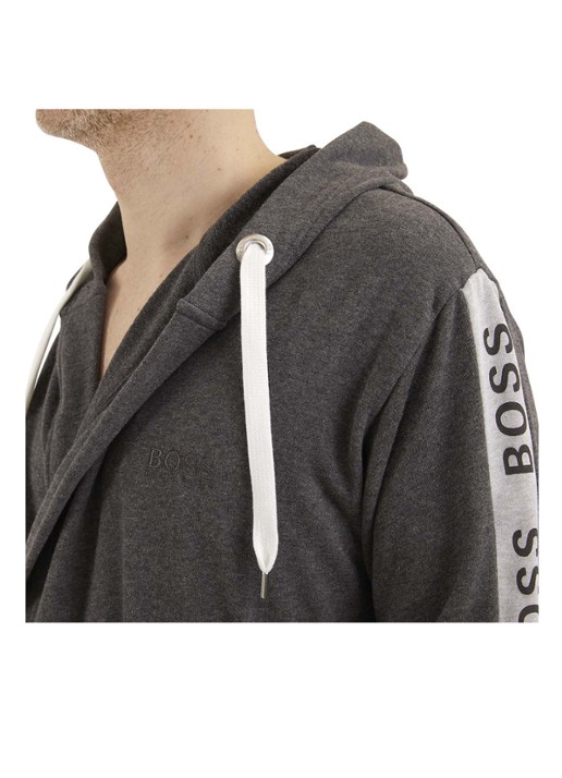 BOSS Sen badjas in katoenblend - 375g/m² - detail 3 grijs