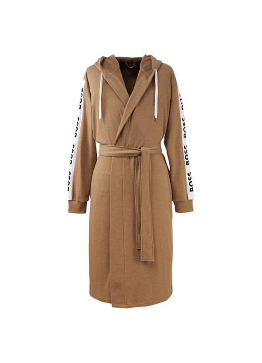 BOSS Sen badjas in katoenblend - 375g/m² - voorkant camel