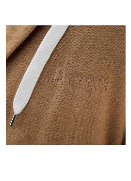 BOSS Sen badjas in katoenblend - 375g/m² - detail 5 camel
