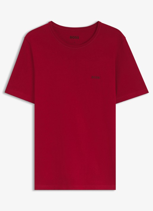 BOSS Set van drie katoenen T-shirts met logostiksel - voorkant open red-644 / rood