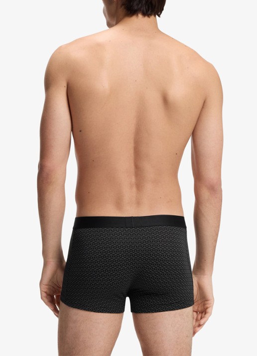 BOSS Set van drie korte boxers met logo’s van stretchkatoen - achterkant 5 open grey-070 / grijs
