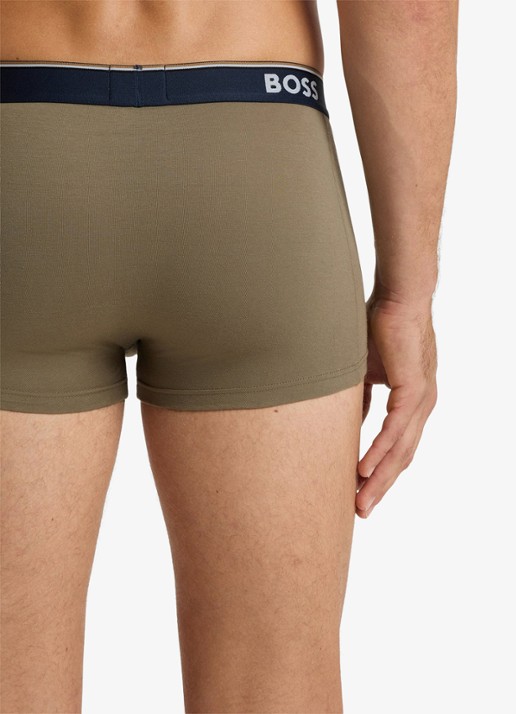 BOSS Set van drie korte boxershorts met logotailleband van stretchkatoen - detail 5 open miscellaneous-961 / multicolor