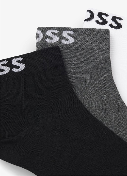 BOSS Set van sokken met logo 3-delig - detail 2 zwart