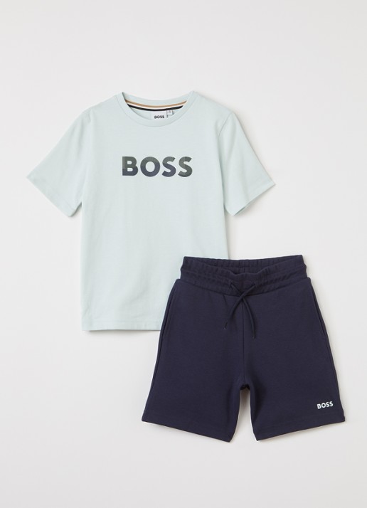 BOSS Set van T-shirt met korte joggingbroek 2-delig