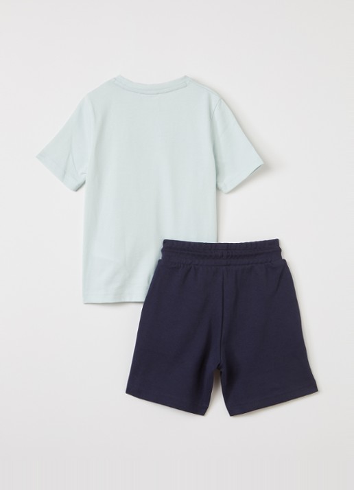 BOSS Set van T-shirt met korte joggingbroek 2-delig - voorkant 2 groen