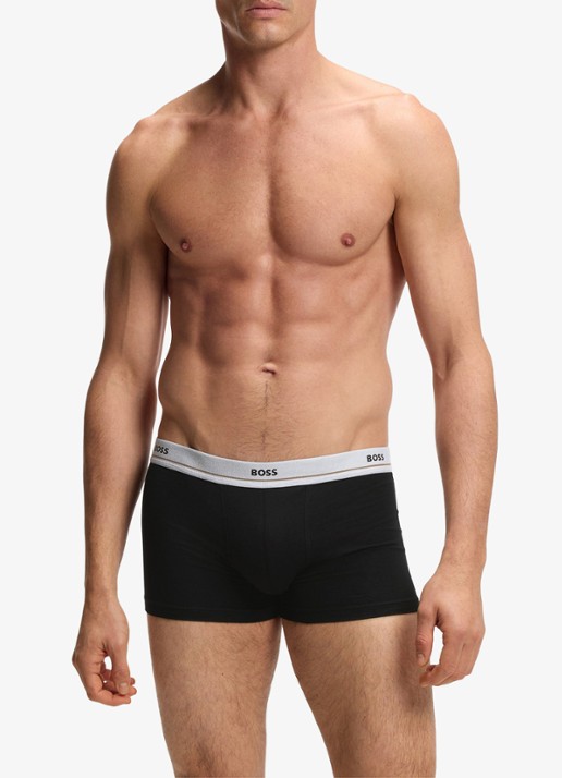 BOSS Set van vijf korte boxershorts met logotailleband van stretchkatoen - detail 4 open miscellaneous-963