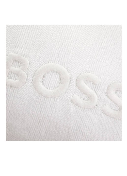 BOSS Sierkussenhoes van linnen 33 x 57 cm - voorkant 4 wit