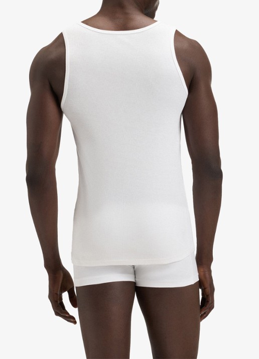 BOSS Singlet met logo in 3-pack   - achterkant 3 wit