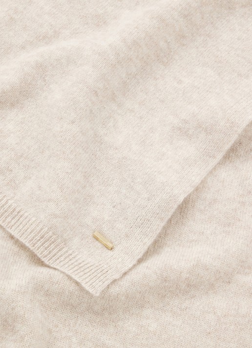 BOSS Sjaal van kasjmier - detail open white-116 / wit