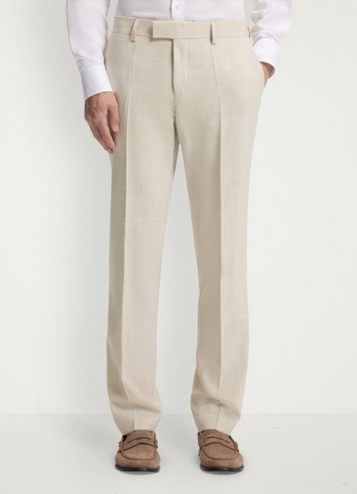 BOSS Slim fit 2-delig pak in wolblend - detail 4 open beige-286 / beige