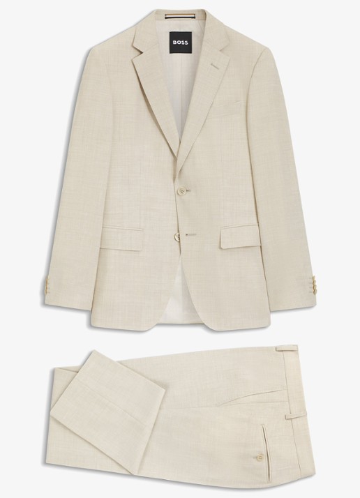 BOSS Slim fit 2-delig pak in wolblend