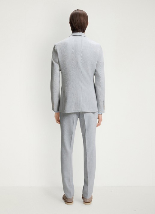 BOSS Slim fit 2-delig pak in wolblend - achterkant lichtblauw