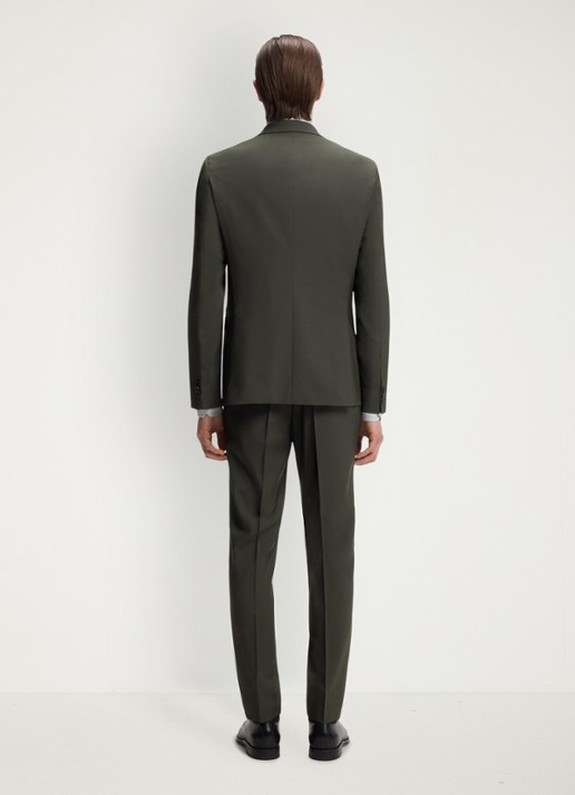 BOSS Slim fit 2-delig pak in wolblend - achterkant 8 donkergroen