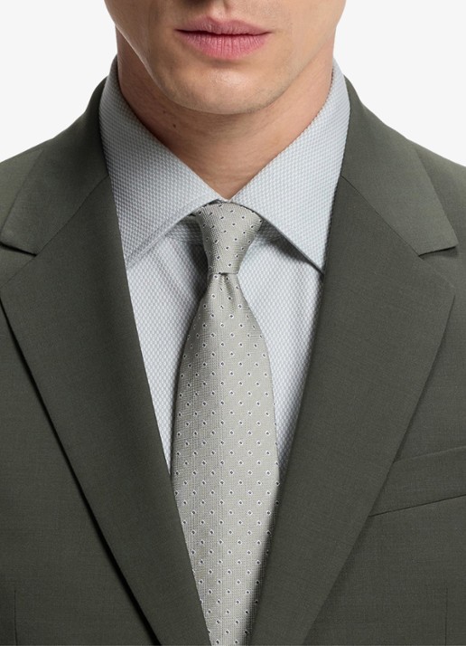 BOSS Slim fit 2-delig pak in wolblend - detail 5 donkergroen