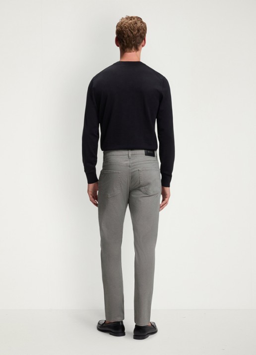 BOSS Slim fit broek met steekzakken - achterkant 4 zwart
