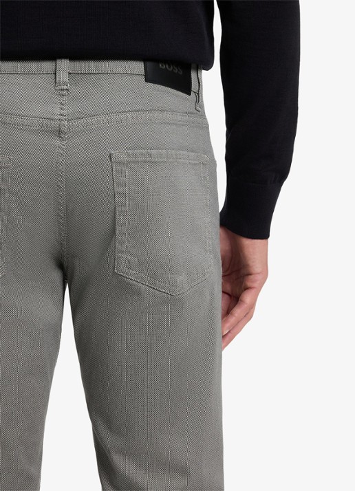 BOSS Slim fit broek met steekzakken - detail 2 zwart