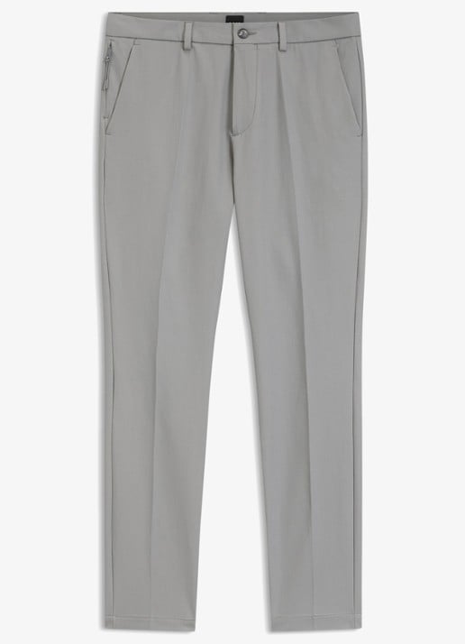 BOSS Slim-fit broek van een katoenmix met stretch