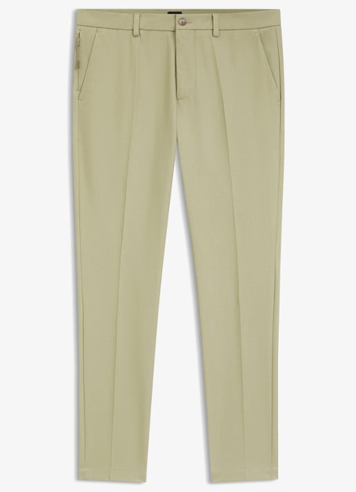 BOSS Slim-fit broek van een katoenmix met stretch