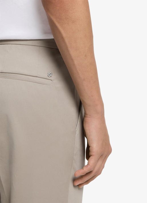 BOSS Slim-fit broek van wasbaar stretchkatoen - detail 2 beige