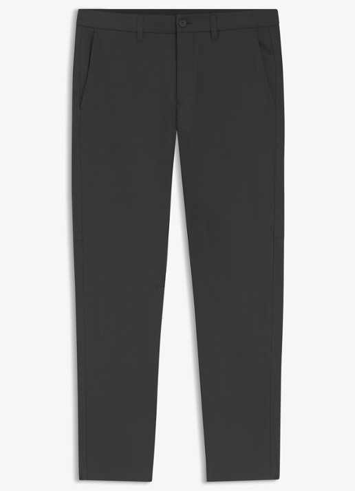 BOSS Slim-fit broek van waterafstotend stretchmateriaal - voorkant 5 dark grey-027 / grijs