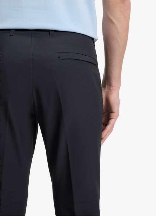 BOSS Slim-fit broek van waterafstotend stretchmateriaal - detail 5 dark blue-402 / blauw