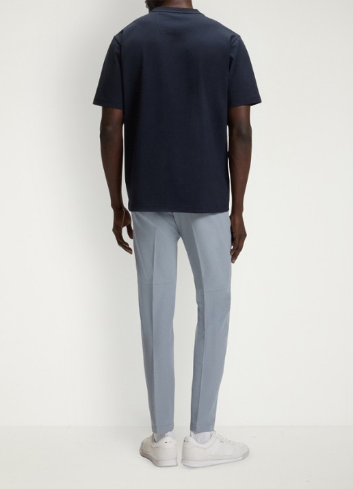 BOSS Slim-fit broek van waterafstotend stretchmateriaal - achterkant 4 dark grey-026 / grijs