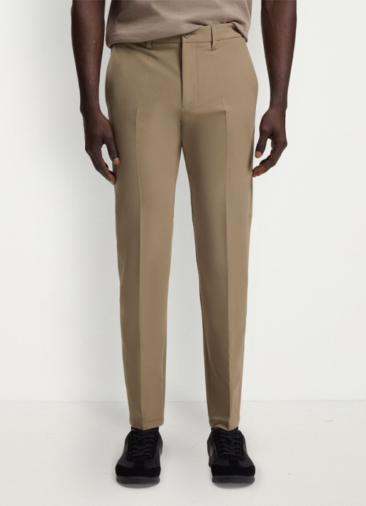 BOSS Slim-fit broek van waterafstotend stretchmateriaal