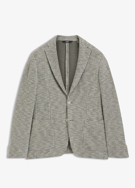 BOSS Slim fit colbert in katoenblend