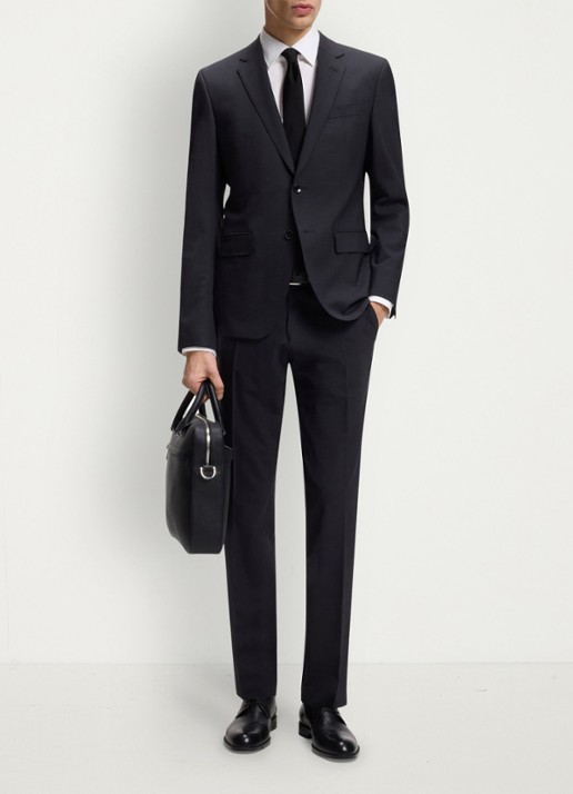 BOSS Slim-fit overhemd in gemakkelijk te strijken katoenen popeline met stretch - voorkant 2 white-100 / wit