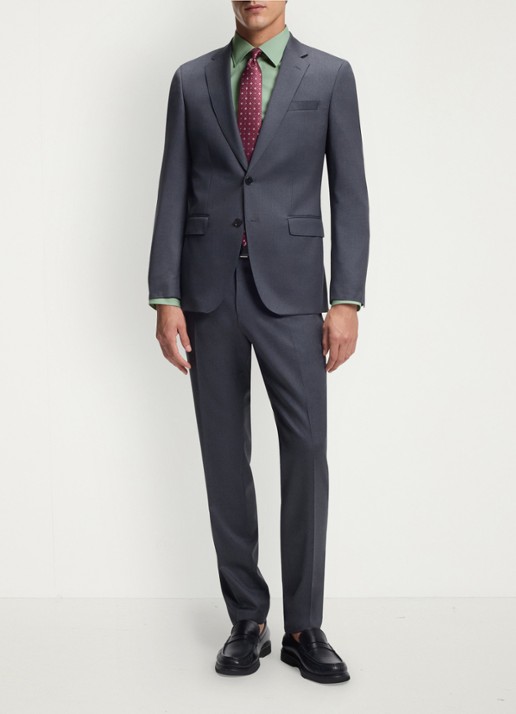 BOSS Slim-fit overhemd in gemakkelijk te strijken katoenen popeline met stretch - voorkant 3 open green-373 / groen