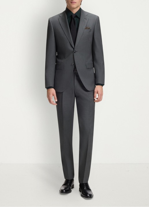 BOSS Slim-fit overhemd in gemakkelijk te strijken katoenen popeline met stretch - voorkant 6 open green-350 / groen