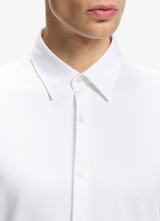 BOSS Slim fit overhemd met kent kraag - detail 5 wit