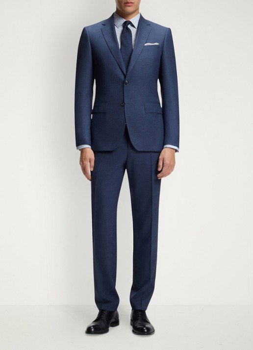 BOSS Slim-fit overhemd met print - detail 2 lichtblauw