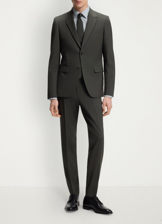BOSS Slim fit overhemd met print - voorkant 3 groen