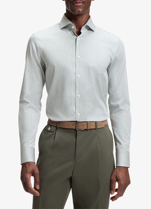 BOSS Slim fit overhemd met streepprint