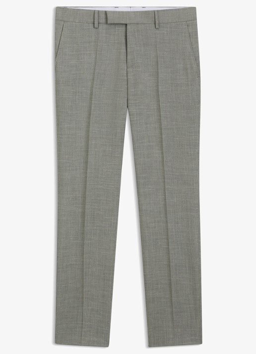 BOSS Slim fit pantalon met gemêleerd dessin