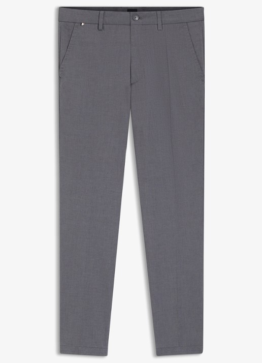 BOSS Slim fit pantalon met steekzakken  - voorkant 3 grijs