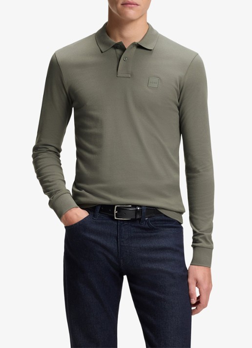 BOSS Slim fit polo van katoen