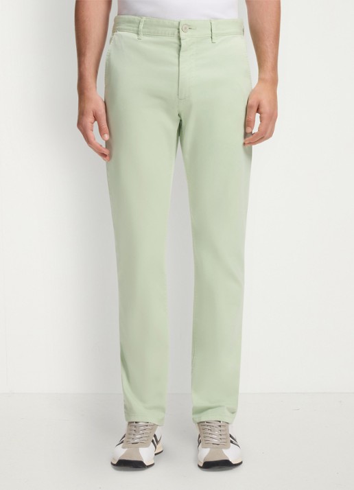 BOSS Slim-fit satijnen chino van stretchkatoen
