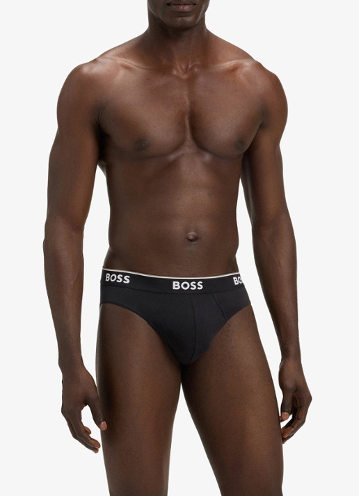 BOSS Slip met logoband in 3-pack - voorkant 2 zwart